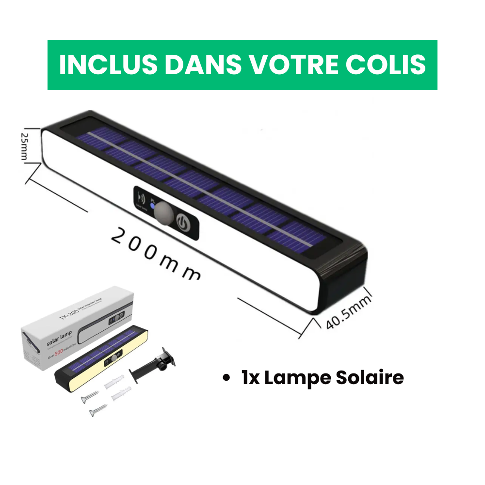 Jardioui Lampe Solaire Puissante à Détecteur de Mouvements