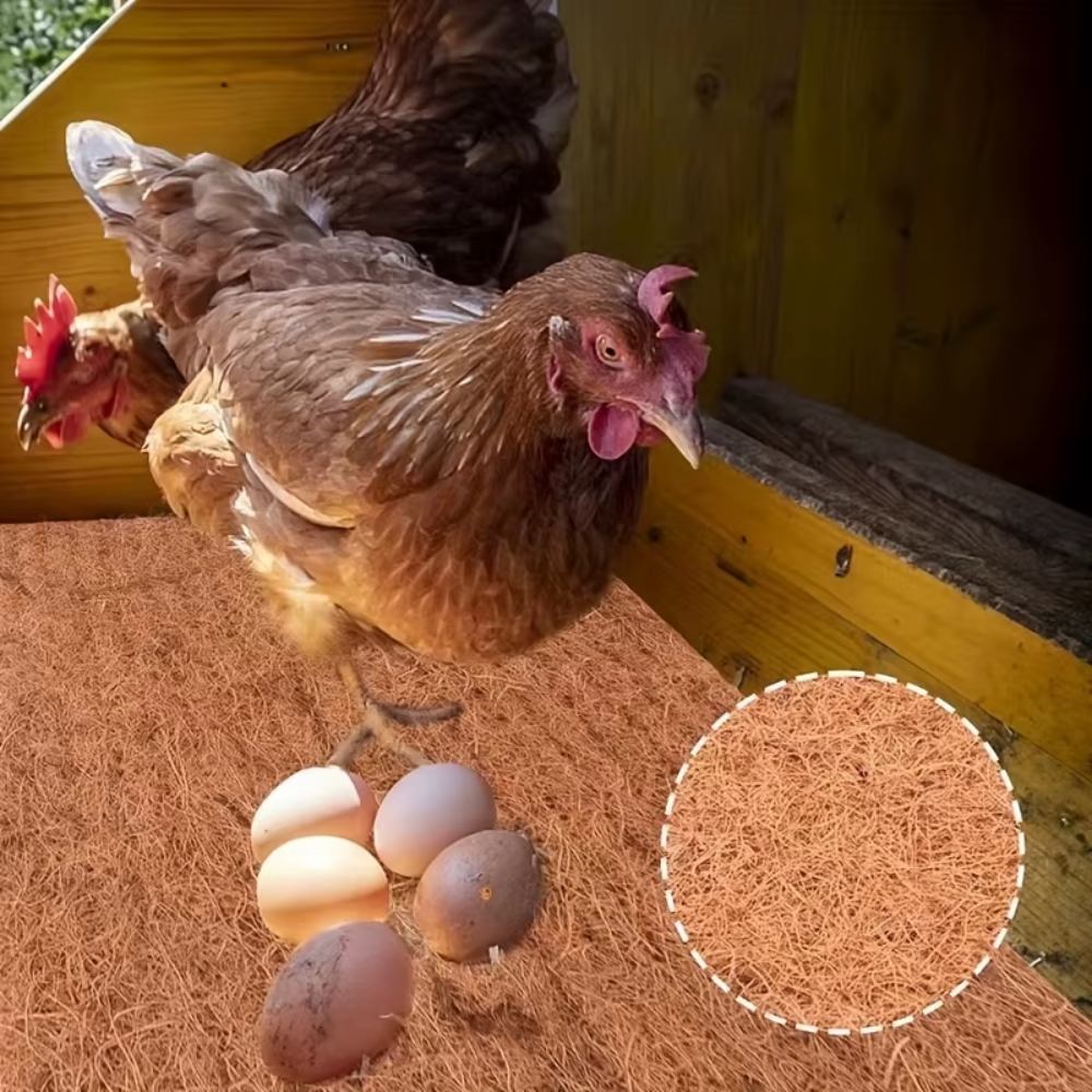 Jardioui 10 Tapis (04.00 €/ pcs) Tapis de Nidification Doux et Réutilisable pour Poulets
