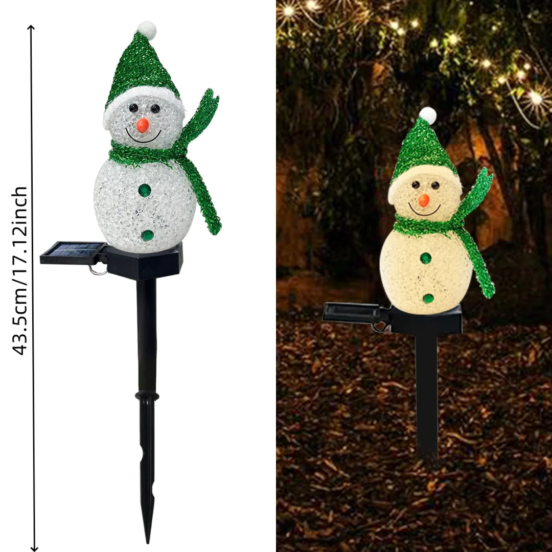 Jardioui Bonhomme de Neige Lumineux Solaire