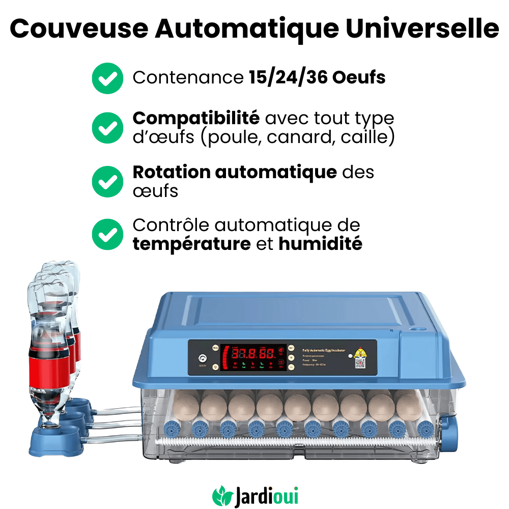 Jardioui Couveuse Automatique Professionnelle Poulailler