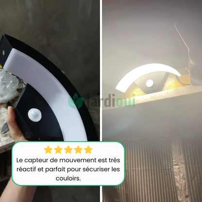 Jardioui Lampe Détecteur de Mouvement Couloir Eventail Sans Fil