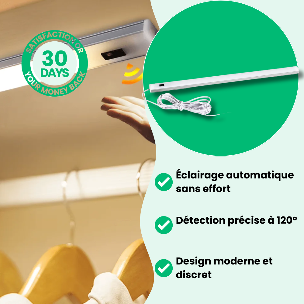 Jardioui Lampe LED à Détecteur de Mouvement Plafond