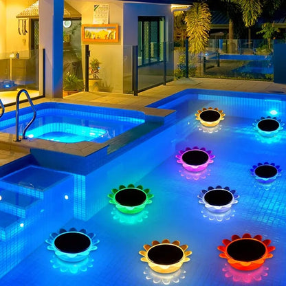 Jardioui Lampe Solaire Multicolore Flottante pour Piscine