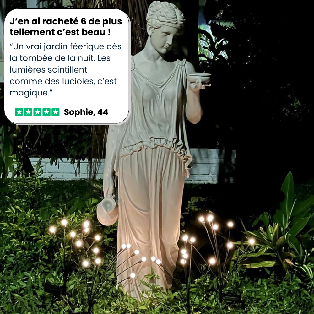 Jardioui Lampes LED Lucioles à Énergie Solaire - Offre Spéciale