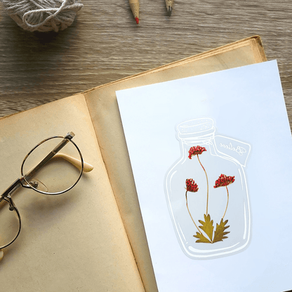 Jardioui Lot de marque-pages transparents floral artistique