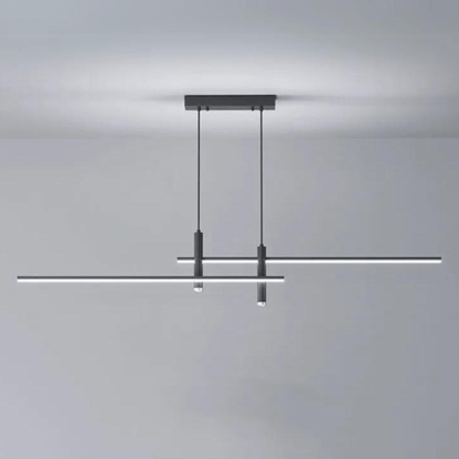 Jardioui Lustre Minimaliste Suspendu Noir Élégant