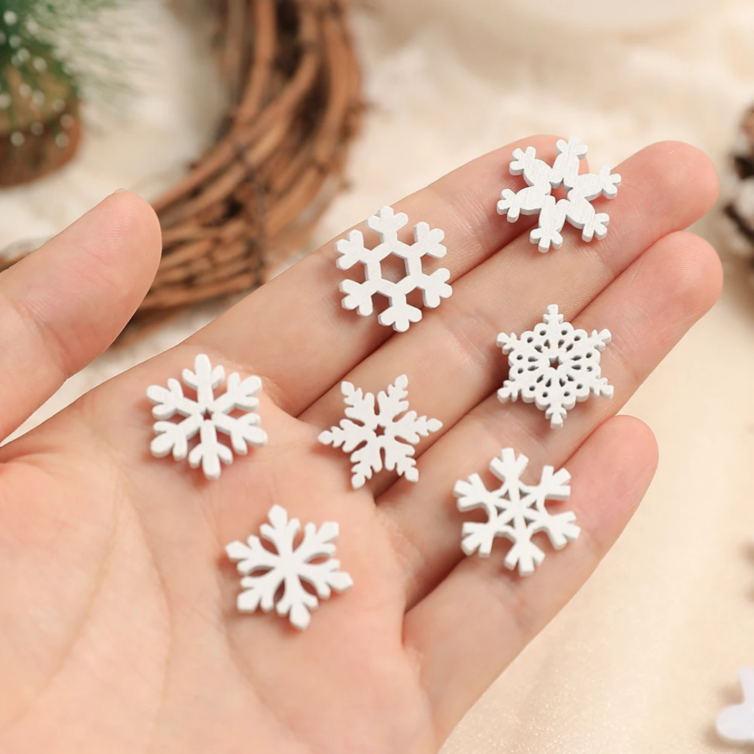 Jardioui Mini Flocons de Neige Blancs Délicats