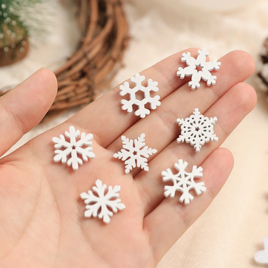 Jardioui Mini Flocons de Neige Blancs Délicats
