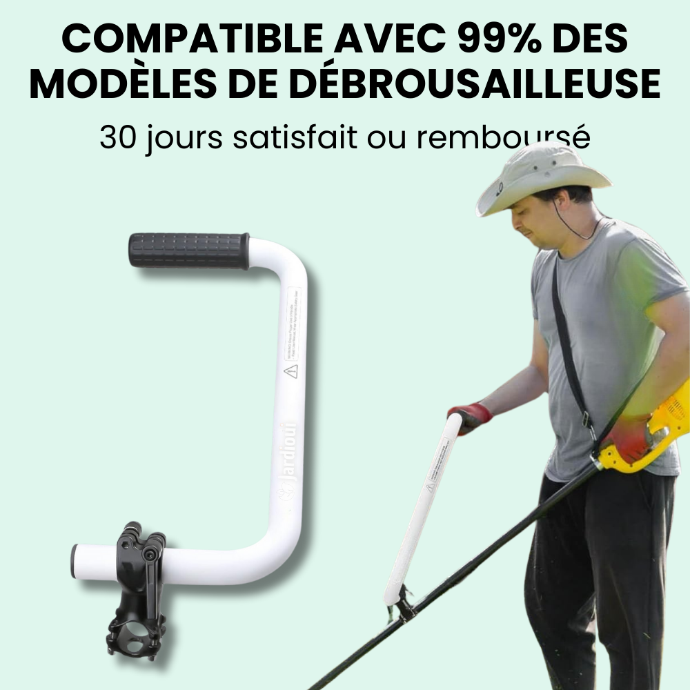 Jardioui Poignée Réglable Universelle pour Débroussailleuse (+1 Sangle Offerte)