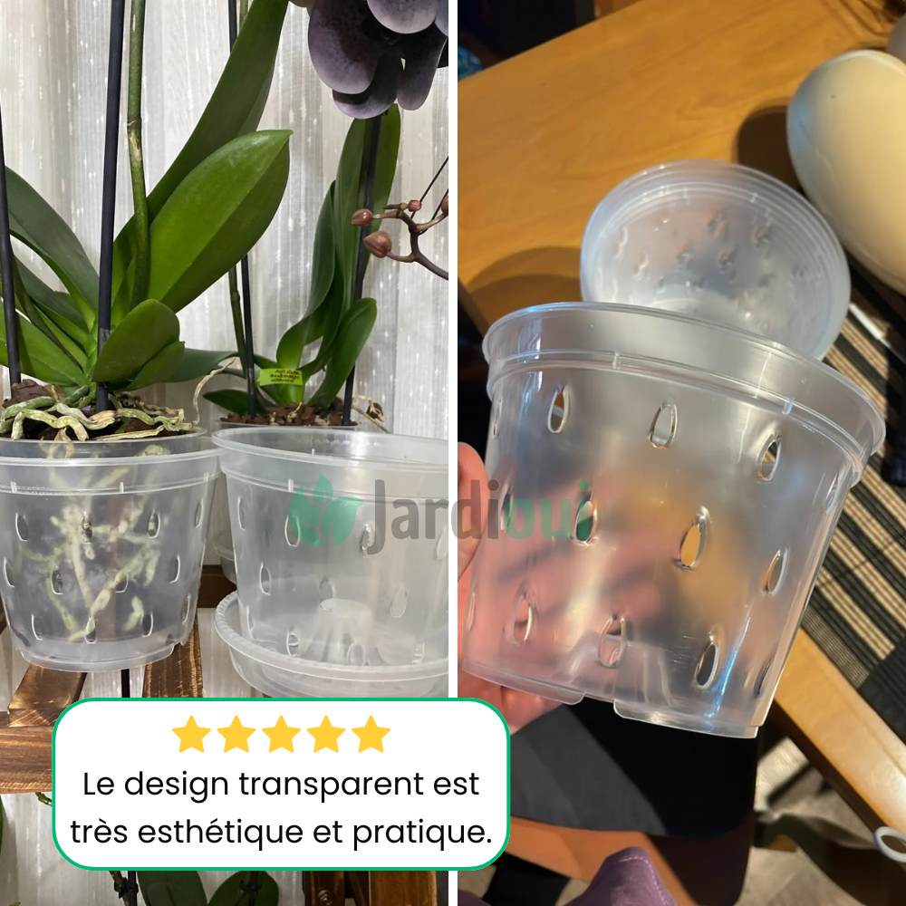 Jardioui Pots de Culture Transparents Aérés Premium