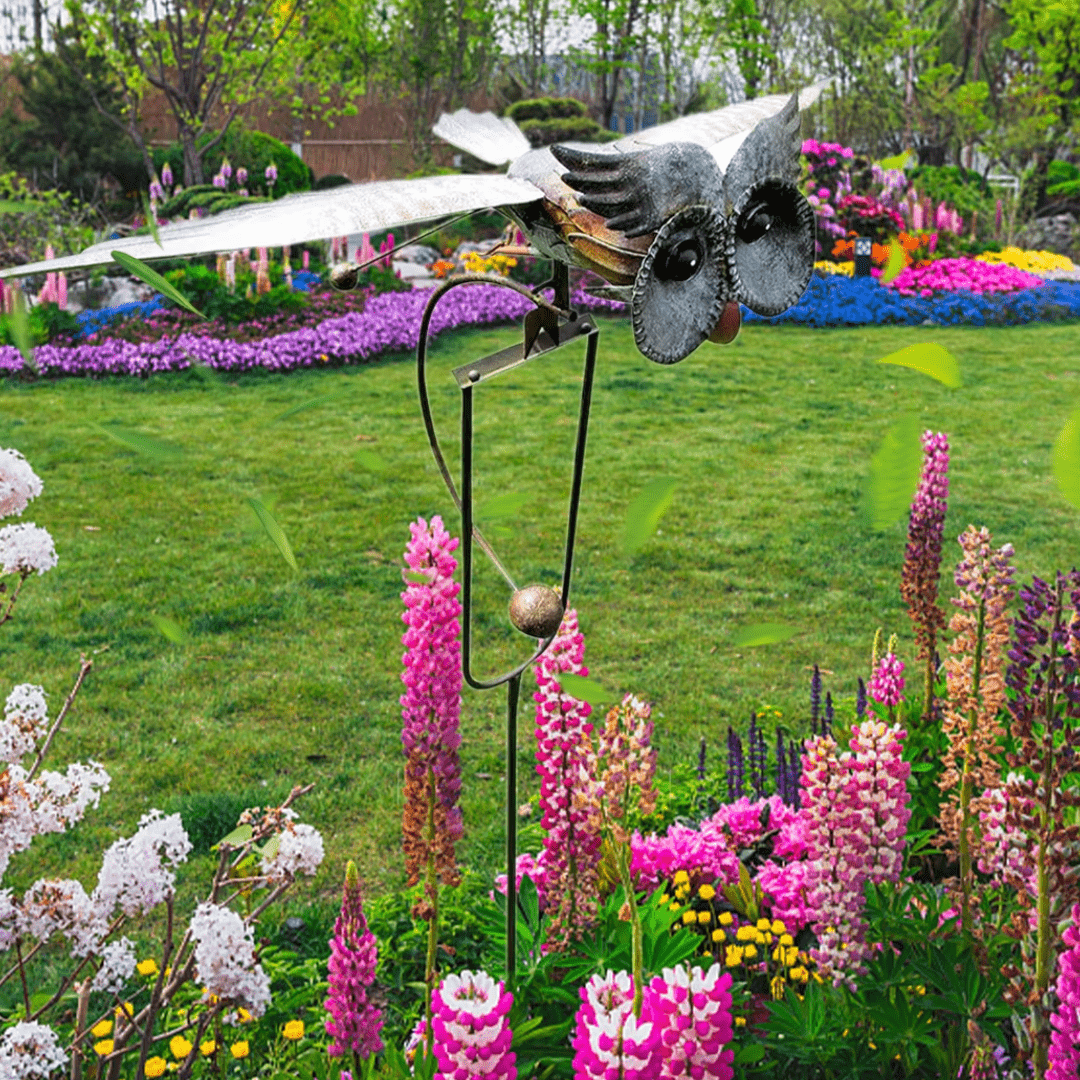 Jardioui Sculpture d'Oiseaux Balancelle en Métal pour Jardin
