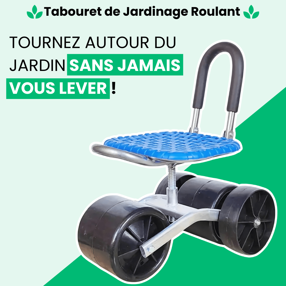 Jardioui Tabouret Roulant de Jardinage Ergonomique Ultra-confortable