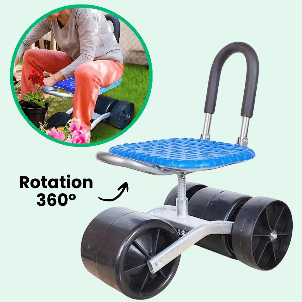 Jardioui Tabouret Roulant de Jardinage Ergonomique Ultra-confortable