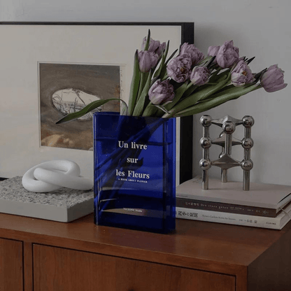 Jardioui Vase de Livre Artistique Transparent