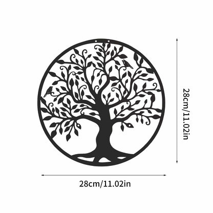 frJardioui Décoration Murale Extérieure "Arbre de Vie" en Metal