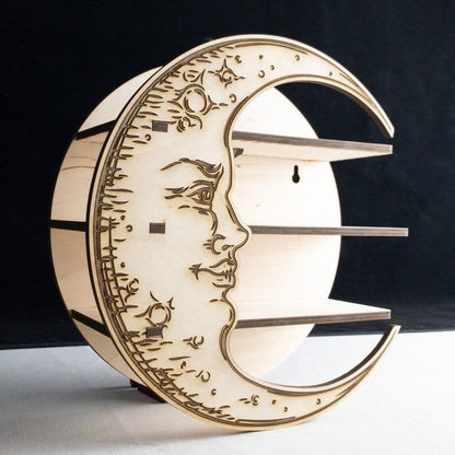 frJardioui étagère Étagère "Croissant de Lune" en Bois