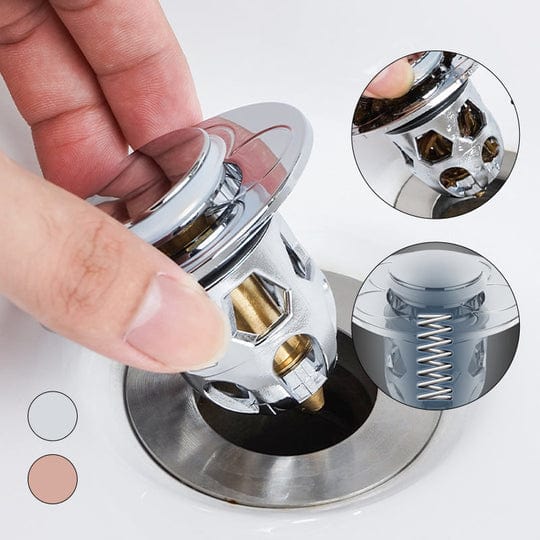 Bouchon d’évier à ressort - 1 Bouchon (24.90€ /pcs) / Argent